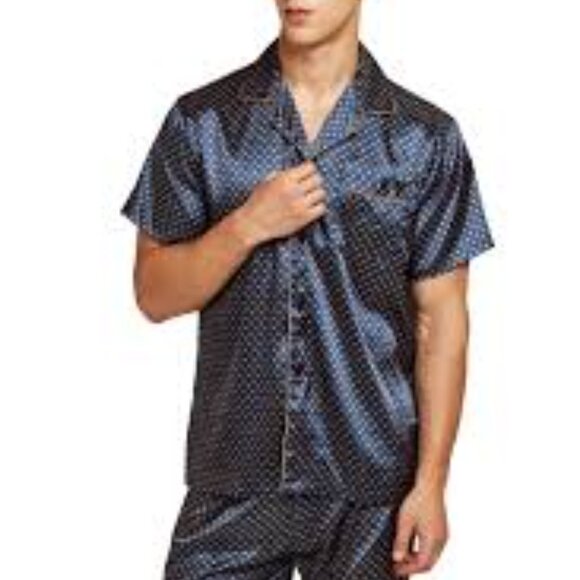 4 - NWT NOBLE MOUNT MEN'S PREMIUM SATIN SHORT PAJAMA SET - Picture 2 of 4